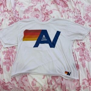 Aviator Nation Women’s Logo Boyfriend Tee - White, Size Small